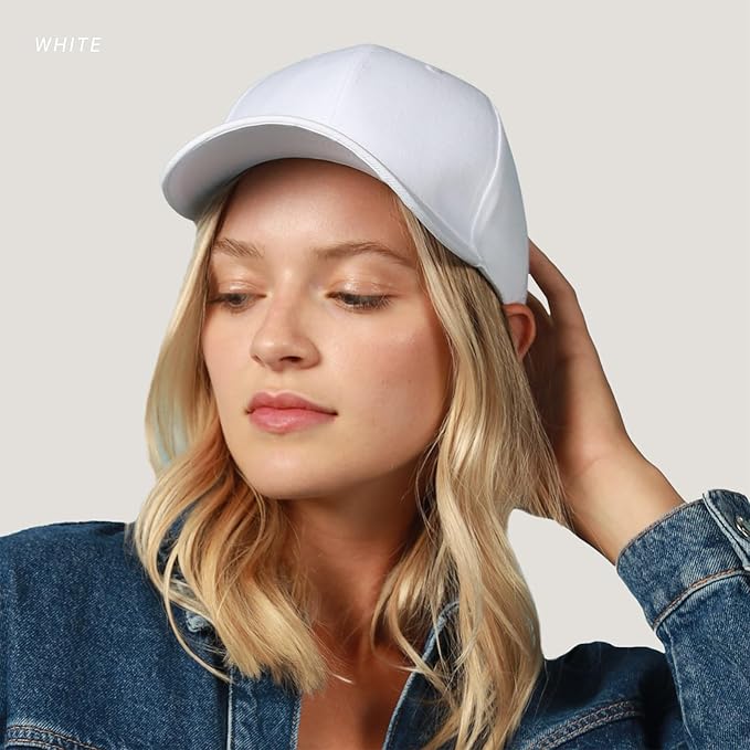 2-Pack Classic Structured Baseball Cap Adjustable Snapback Multipack Ball Caps for Custom Embroidery Running Workouts Outdoor
