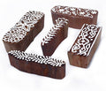Wooden Stamps for Block Printing | Set of 5 | Border Shaped Wooden Finger Stamps by Hashcart