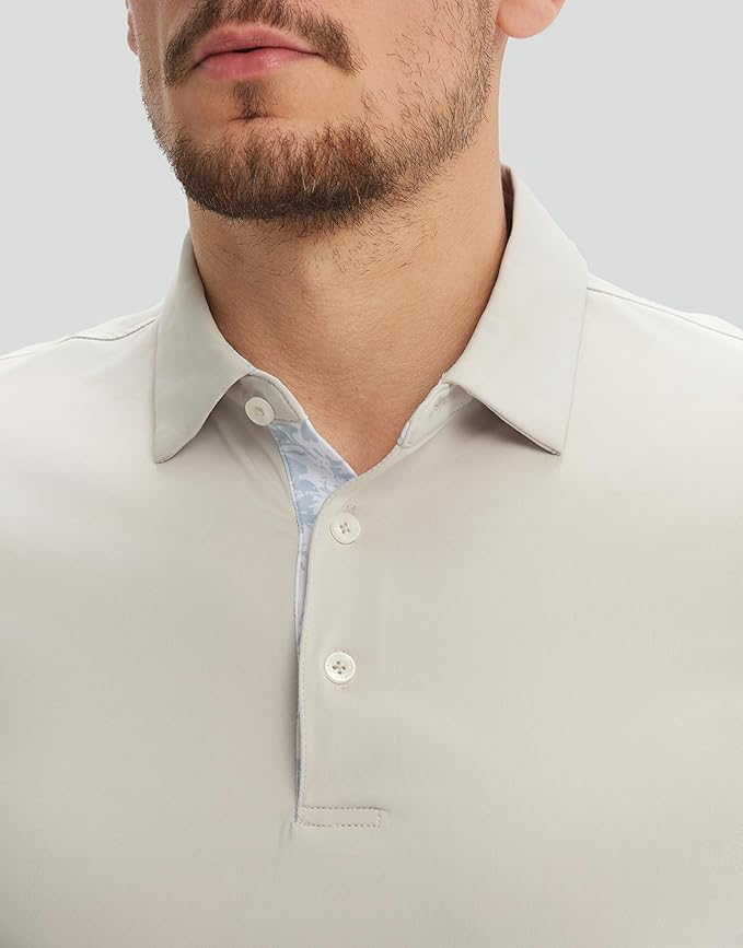 Mens Polo Shirts Short and Long Sleeve Casual Solid Stylish Dry Fit Performance Designed Collared Golf Polo Shirts for Men