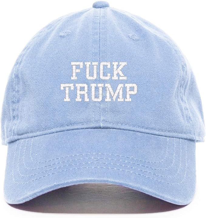 DSGN By DNA Fuck Trump Embroidered Baseball Cap Cotton Adjustable Dad Hat