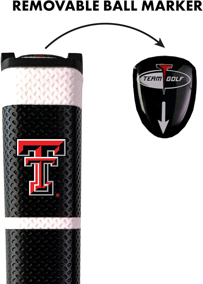 Team Golf NCAA Golf Putter Grip with Removable Gel Top Ball Marker, Durable Wide Grip & Easy to Control