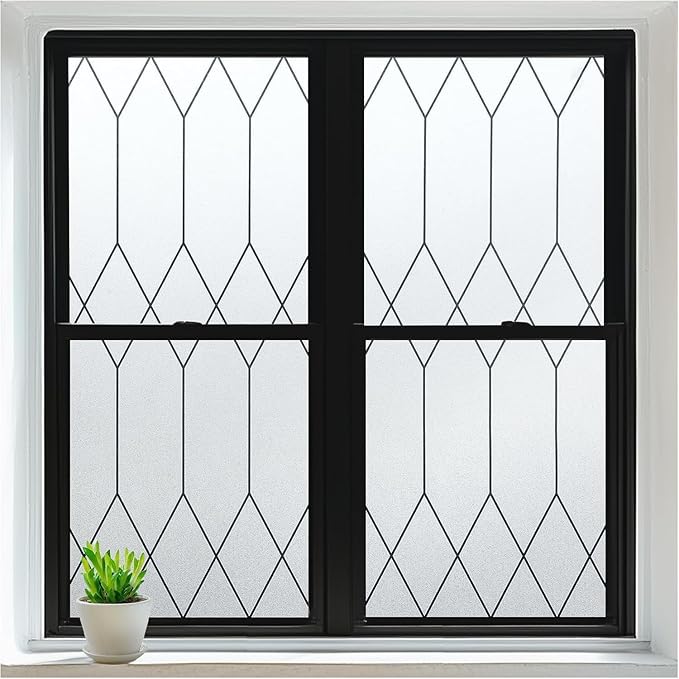 rabbitgoo Window Privacy Film for Glass Windows, Frosted Glass Cling by rabbitgoo