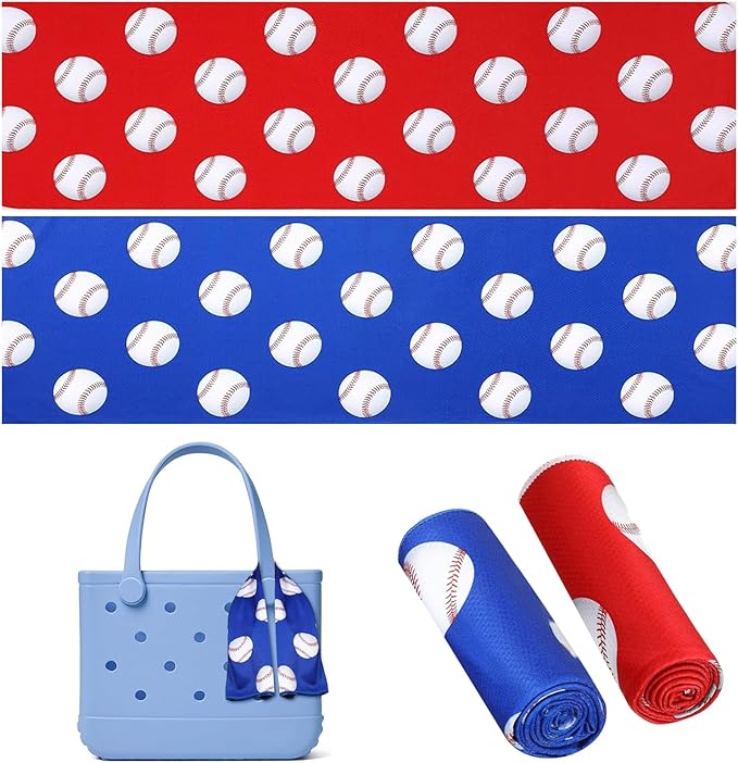 2pcs Baseball Cooling Towels for Bogg Bag – 160GSM Breathable Ice Towels, Thickened Chilly Sports Accessories for Beach/Gym/Travel/Workout, Bogg Bag Companion,Sweat-Absorbing/Quick-Drying