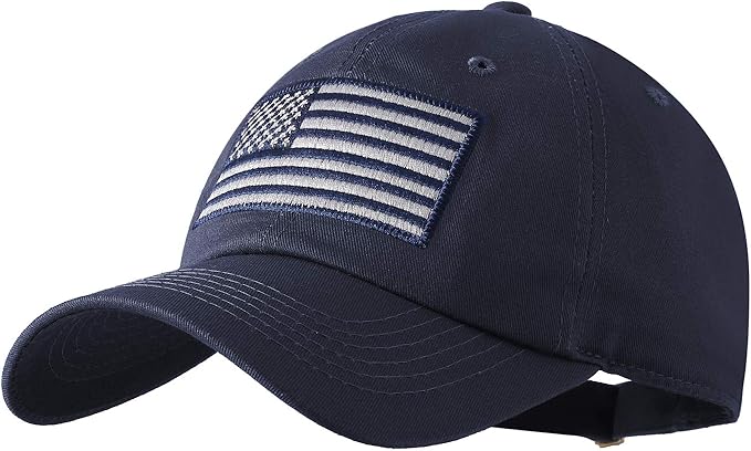 IIN American Flag Baseball Cap for Men Women Low Profile USA Army Tactical Operator Military Plain Dad Hat