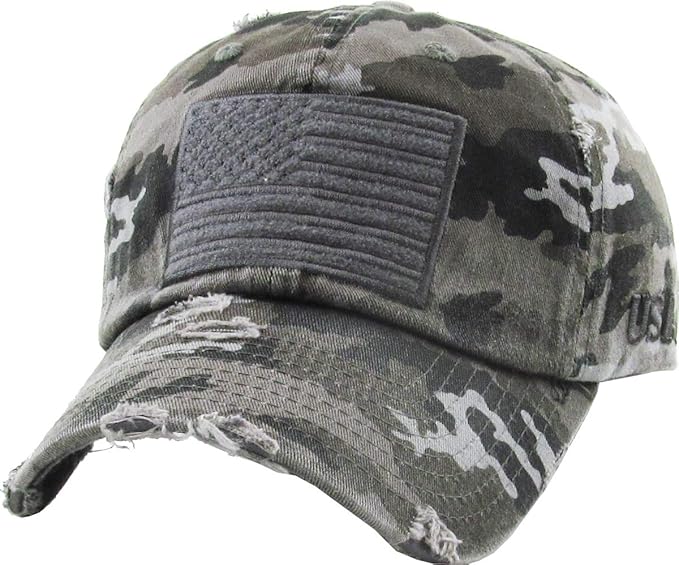KBETHOS Flag USA America Military Thin Blue Line Thin Red Line Vintage Distressed Baseball Cap Dad Hat Unisex Adjustable…