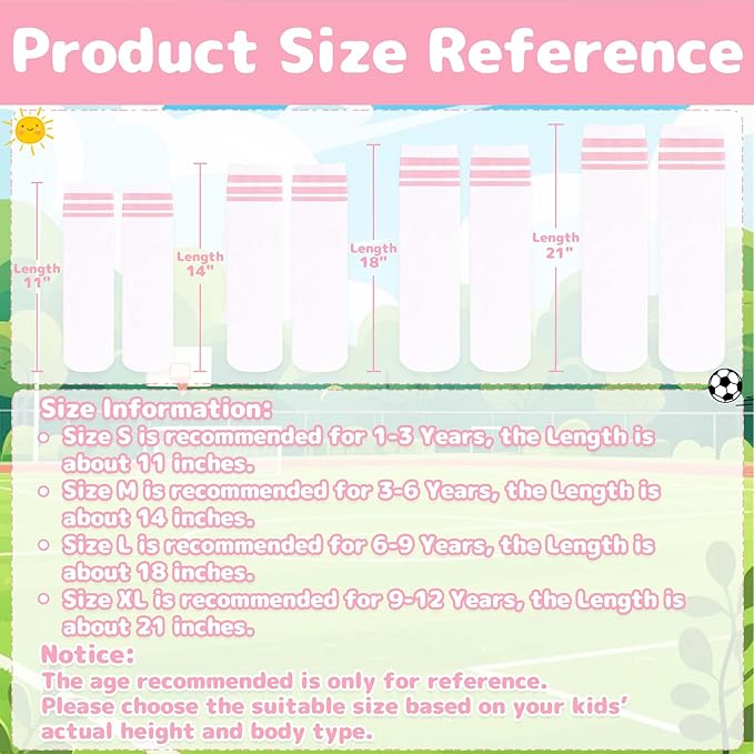 Olreco Toddler Soccer Socks Kids Baseball Socks Youth Softball Sock for Girls Boys Football Sock Boys Athletic Accessories