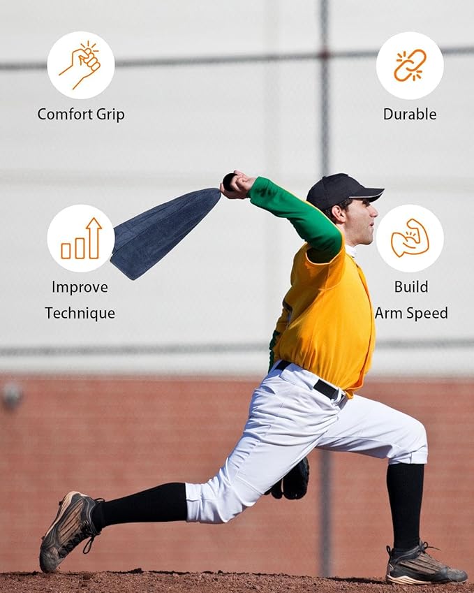 Baseball&Softball Pitching Towel Trainer for Fastball, Changeup, Curveball Precision and Power, Portable Versatile Drill Tool for Consistent Form and Performance Improvement