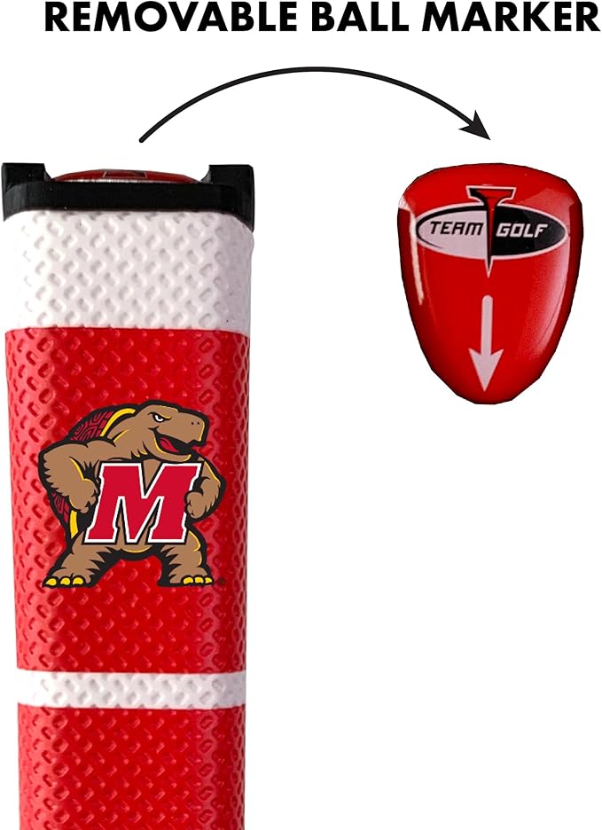 Team Golf NCAA Golf Putter Grip with Removable Gel Top Ball Marker, Durable Wide Grip & Easy to Control