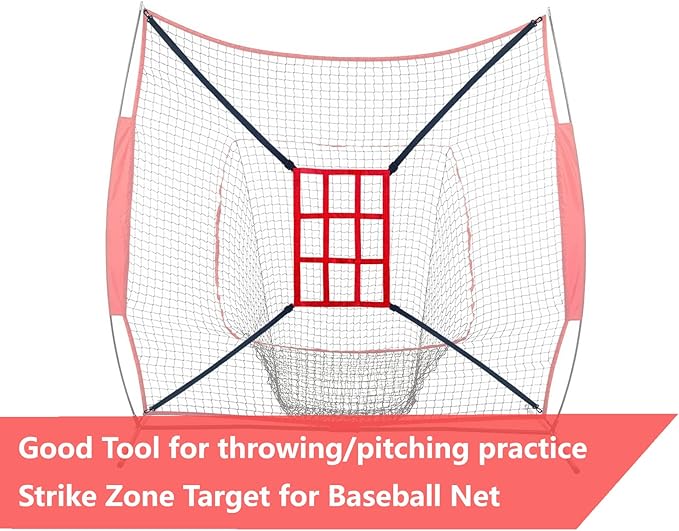 Strike Zone Target for Baseball Softball net, Throwing Pitching Hitting Batting Catching Practice Target, Pitcher Accuracy Training Aids