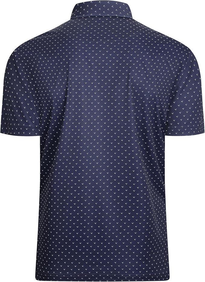 Damipow Premium Golf Shirts for Men Dry Fit Performance Polo Short Sleeve Collared Shirt