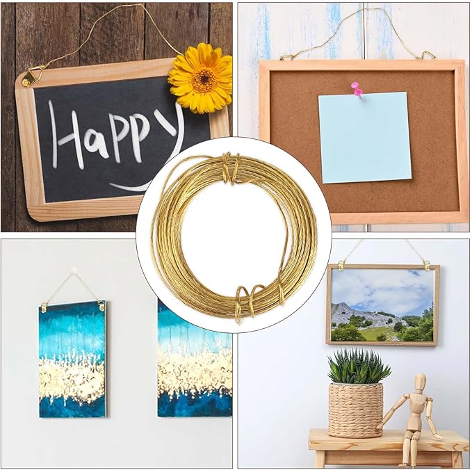 33 Feet Picture Hanging Wire Picture Frame Brass Wire - Image 7