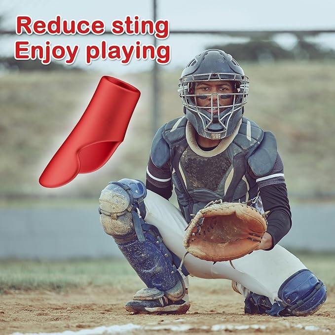 MIPREZT Catcher's Thumb Shield Baseball Thumb Guard 2 Size (Adult & Youth) Baseball & Softball Catchers Thumb Protector for Baseball Catcher Gear Training Aid Catcher Accessories Reduce Sting