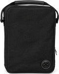 Lumberjack Plaid Golf Shoe Bag - Canvas and Leather, Large Travel Organizer for Men and Women, Breathable Sneaker Carrier (Black)
