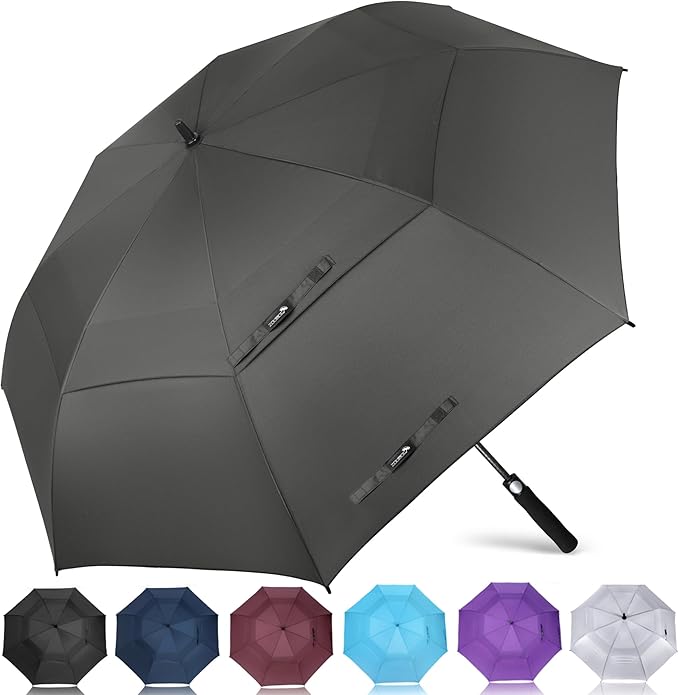 ZOMAKE Golf Umbrella Windproof, Extra Large Oversized Heavy Duty Double Canopy for Rain, Sports Games & Push Cart(51/54/62/68/72Inch)