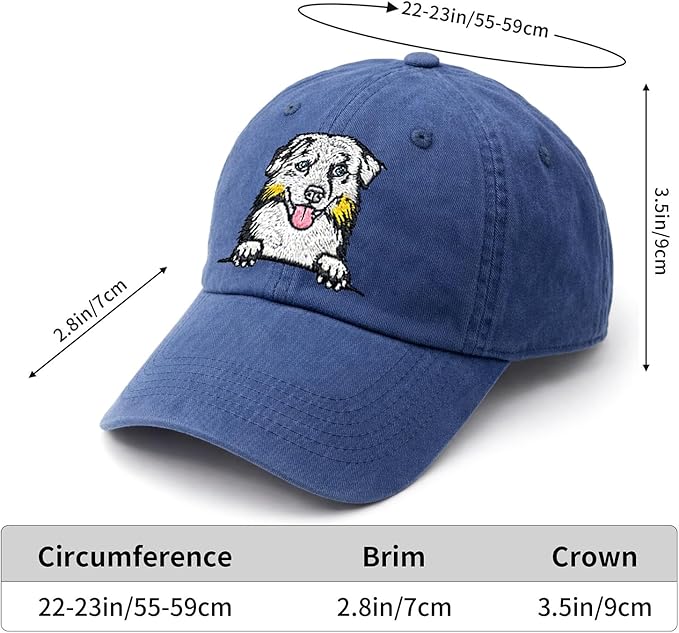 Pet Dog Lover Gifts,Embroidered Dog Baseball Hats for Men Women Dad Mom