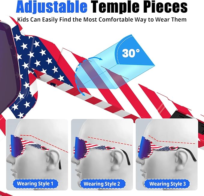 X-TIGER Polarized Youth Baseball Sunglasses UV400 Kids Sunglasses Boys Girls 8-12 Youth for Softball Cycling Sports Glasses
