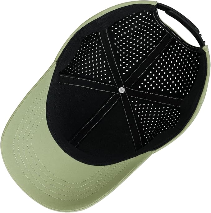 VOBOOM Men Quick Dry Baseball Cap Laser Cut Mesh Ball Curved Brim Snapback Hat