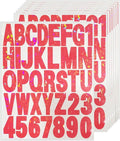Starboling Letter Stickers, 2 inch 8 Sheets Red Alphabet Sticker, Self Adhesive by Starboling