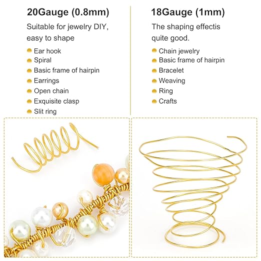 BENECREAT 12 17 18 Gauge Aluminum Wire Anodized Jewelry Craft Making Beading - Image 3