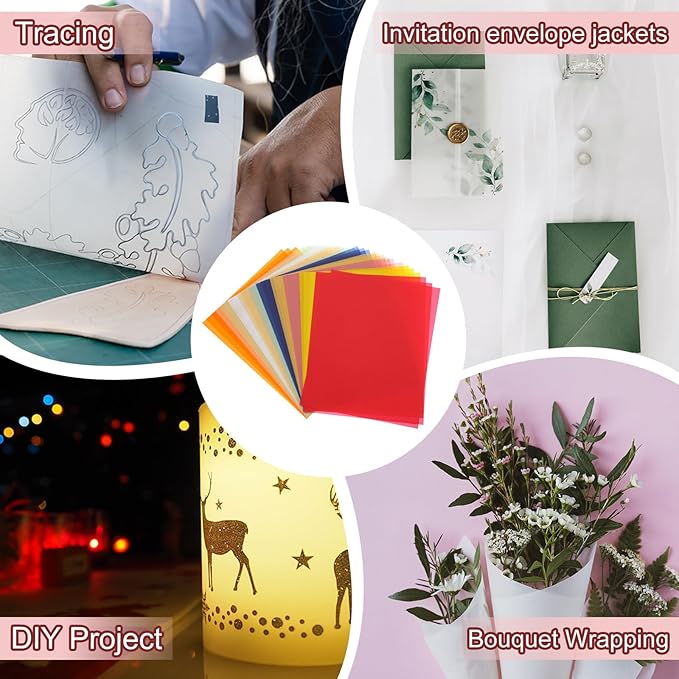 PATIKIL 30 Sheets Vellum Paper 4.25x5.5, Vellum Paper Printable Translucent - Image 4