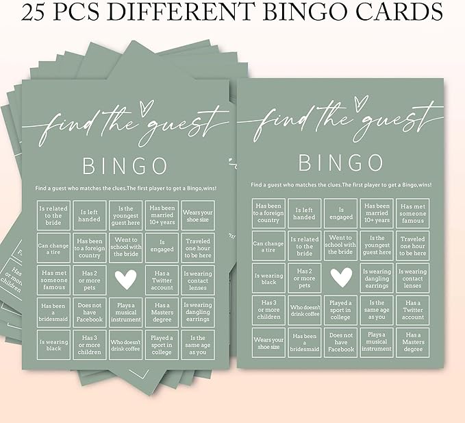 Bridal Shower Games Cards, Engagement Party Games - Image 2