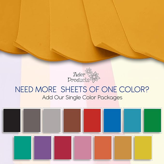 Mustard EVA Foam Sheets for Crafts, 9 x 12 Inch, 2mm Thickness – Ideal for DIY - Image 3