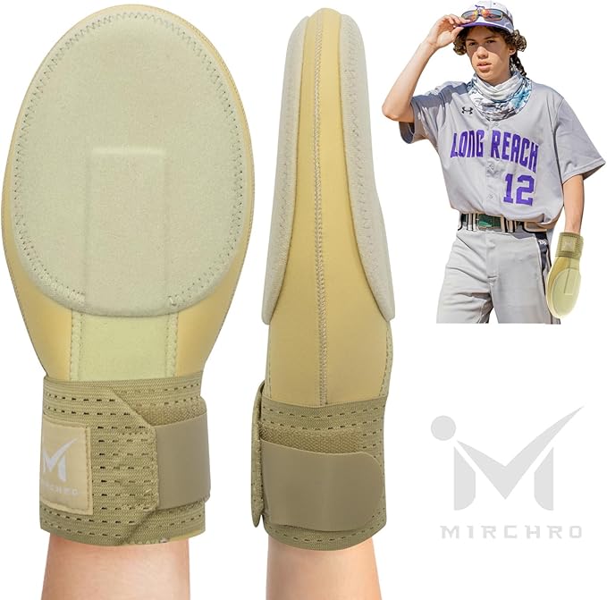 Baseball Sliding Mitt, Youth Ages 6-12 & Teens Adults 12+, Sliding Glove Hand Guard for Baserunning, Hard Shell Ambidextrous Left/Right, Baseball/Softball Compatible, Drip Style