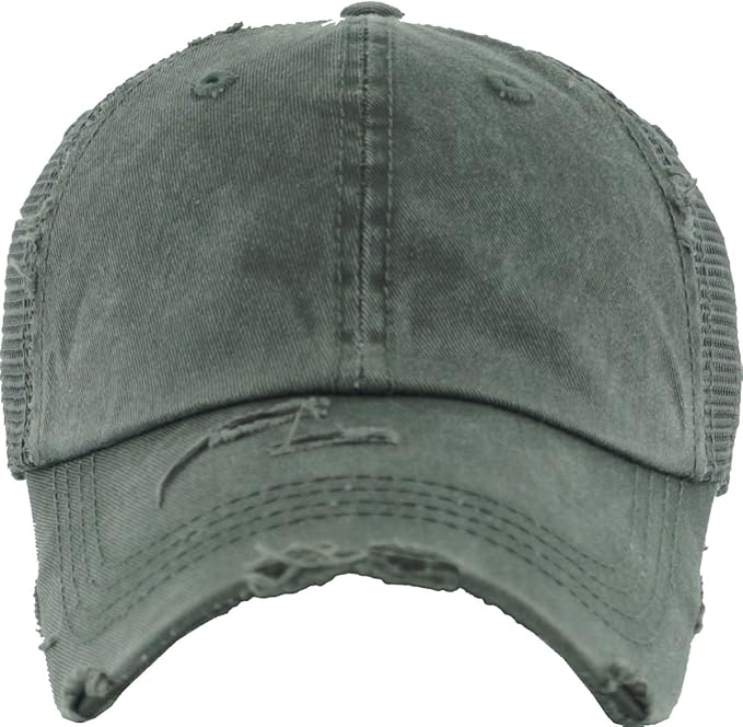 Classic Plain Ponytail Messy High Bun Headwear Adjustable Cotton Trucker Mesh Glitter Hat Baseball Cap