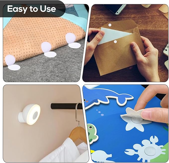 1008 Pairs Self Adhesive Dots, 0.39 Inch / 10mm Diameter Hook and Loop Dots Tape - Image 5