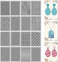 CHGCRAFT 16 Sheets Artistic Lines Clay Texture Mat Wavy and Plaid Pattern by chgcraft