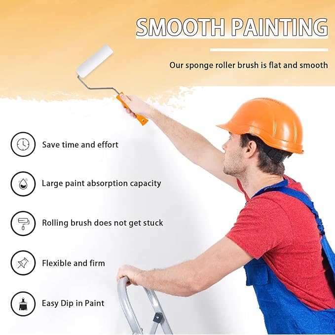 20 Pieces Paint Roller Cover, 6 inch Microfiber Roller Covers, Washable Covers - Image 4
