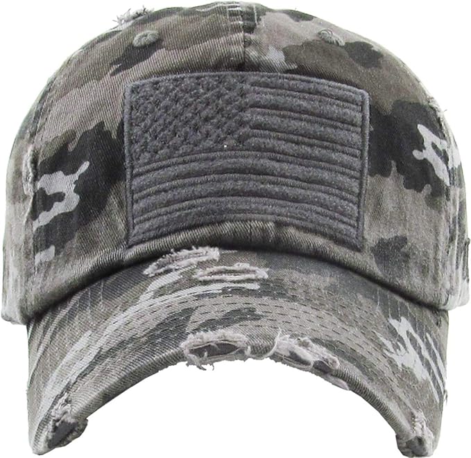 KBETHOS Flag USA America Military Thin Blue Line Thin Red Line Vintage Distressed Baseball Cap Dad Hat Unisex Adjustable…