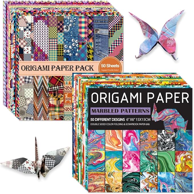 Origami Paper Kit Dobule Sided 100 Sheets 100 Colors 6 Inch Japanese Chiyo by Mifuner