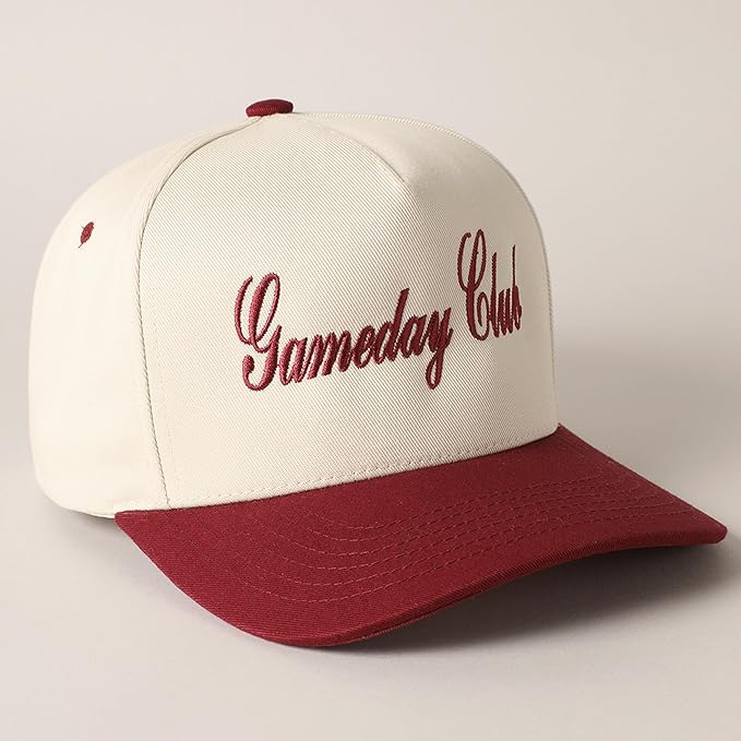 MIRMARU Two-Tone Vintage Canvas Trucker Hats for Men & Women, Adjustable Size Baseball Caps with Trendy Embroidered Design