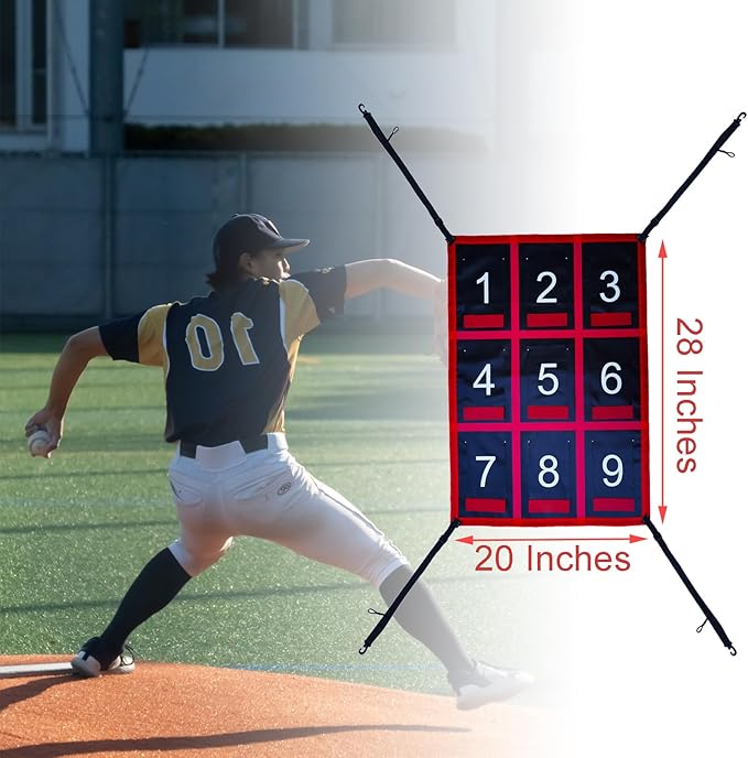 Strike Zone Target for Baseball Softball net, Throwing Pitching Hitting Batting Catching Practice Target, Pitcher Accuracy Training Aids