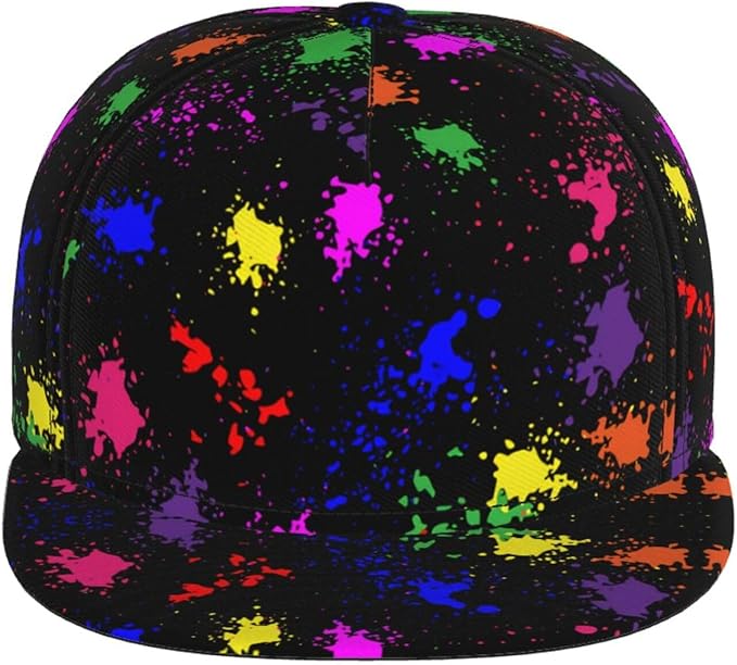 Fashion Snapback Hat for Men Women, Hip Hop Style Baseball Cap Flat Bill Hats Adjustable Trucker Sun Hat