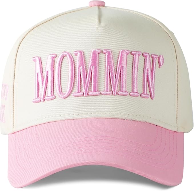 Mommin Hat Womens Trucker Hat for Wife Mothers Day Mom Gifts Vintage Two Tone Adjustable Embroidery Baseball Cap