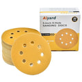 5-Inch 8-Hole Hook and Loop Sanding Discs 220-Grit Random Orbit Sandpaper by Aiyard