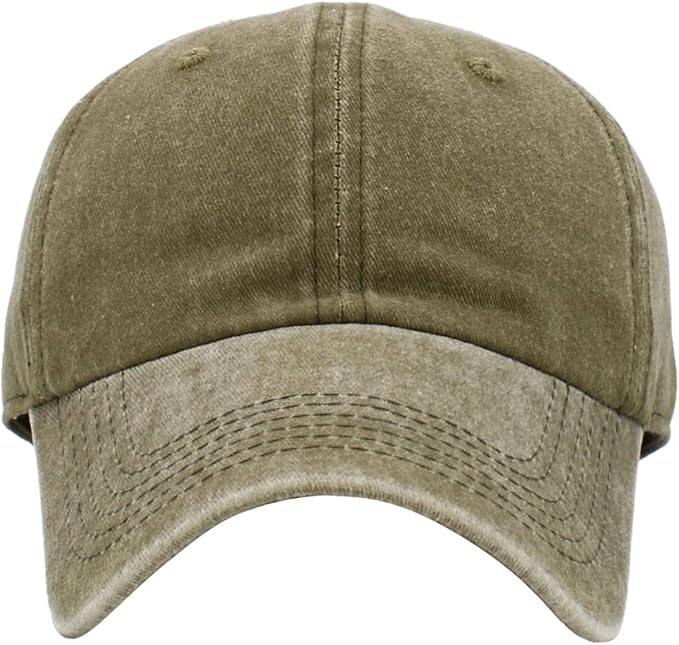 KBETHOS Classic Unisex Cotton Adjustable Low Crown Baseball Cap – Plain Dad Hat