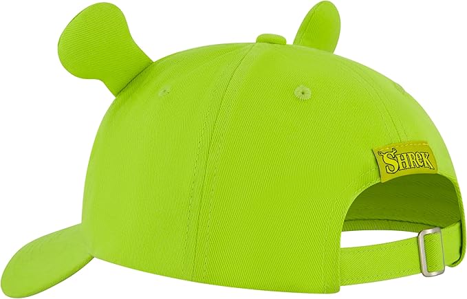 Shrek Baseball Cap, Adult Cotton Dad Hat with Curved Brim and 3D Ears, Green, One Size