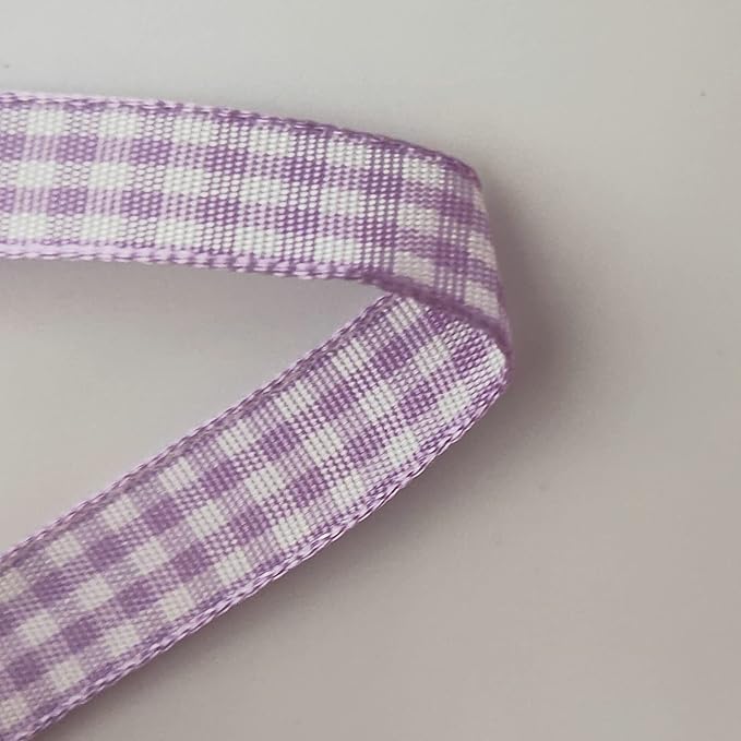 Purple Gingham Plaid Checked Ribbon 25 Yard Each Roll 100% Polyester - Image 8