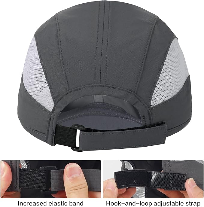HH HOFNEN Quick Dry Baseball Cap Unstructured Running Cap Water-Resistant UPF 50+ Mesh Golf Sun Hats for Men Women
