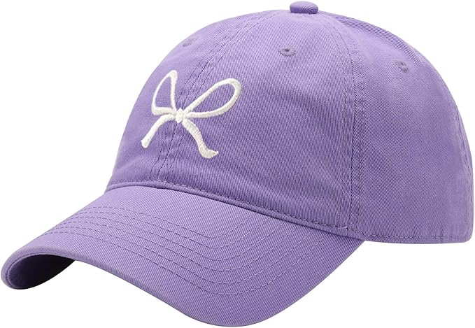 Trendy Bow-Tie Baseball Cap for Women and Men Trucker Hats Y2k Adjustable Fashion Sun Hat with Visor for Hiking & Travel