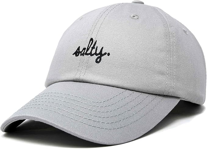 DALIX Salty Embroidered Cotton Beach Baseball Cap Adjustable Dad Hat Womens