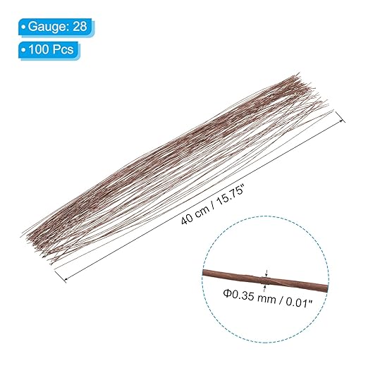 PATIKIL 28 Gauge 16" Floral Stem Wire - Image 2