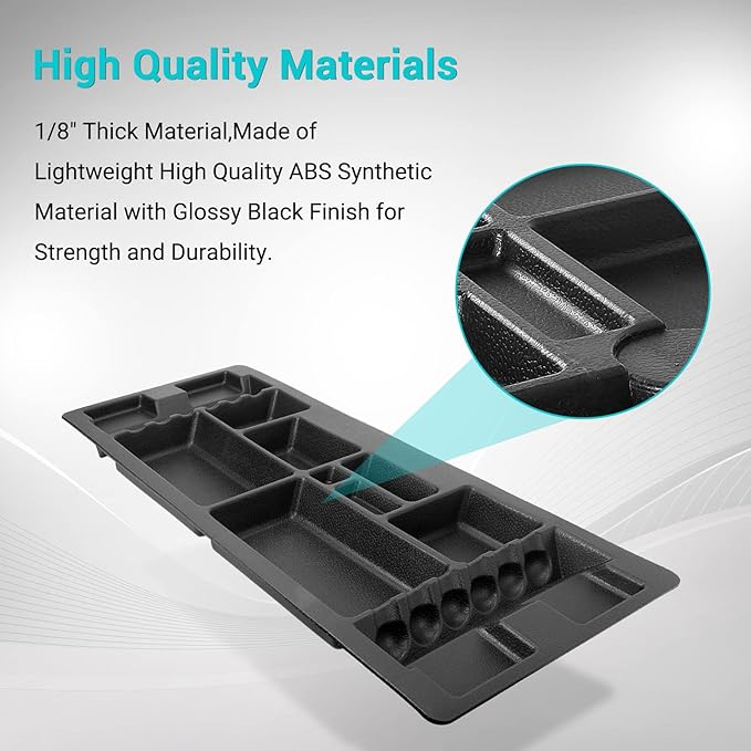 10L0L Golf Cart Under Seat Storage Tray Fits EZGO TXT, RXV, Club Car DS, Club Car Precedent, Yamaha G29, Electric Vehicle with Original Trojan Battery Underseat Organizer Container Holder Plate
