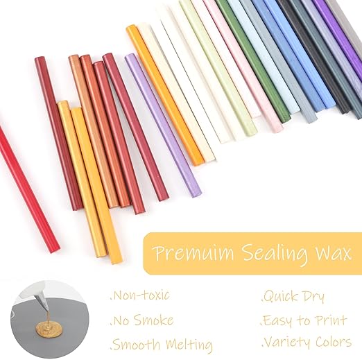 52pcs Red Bronze Sealing Wax Sticks, Andotopee Glue Gun Wax Seal Sticks - Image 4