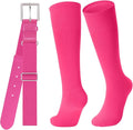 Baseball Socks and Belt for Youth Adult Softball Socks Combo Elastic Waist Belt for Men Kids Boys Girls Women JASGOOD