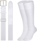 XZQTIVE Baseball Softball Socks and Baseball Softball Belt Combo Set Knee-High Soccer Socks for Kids Youth Adult