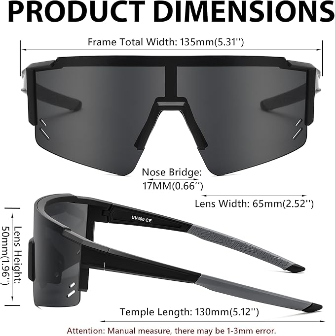 FEISEDY Kids Sunglasses Youth Baseball Sun Glasses, UV400 Sports Teens Cycling Shades for Boys Girls Age 8-16 B0048